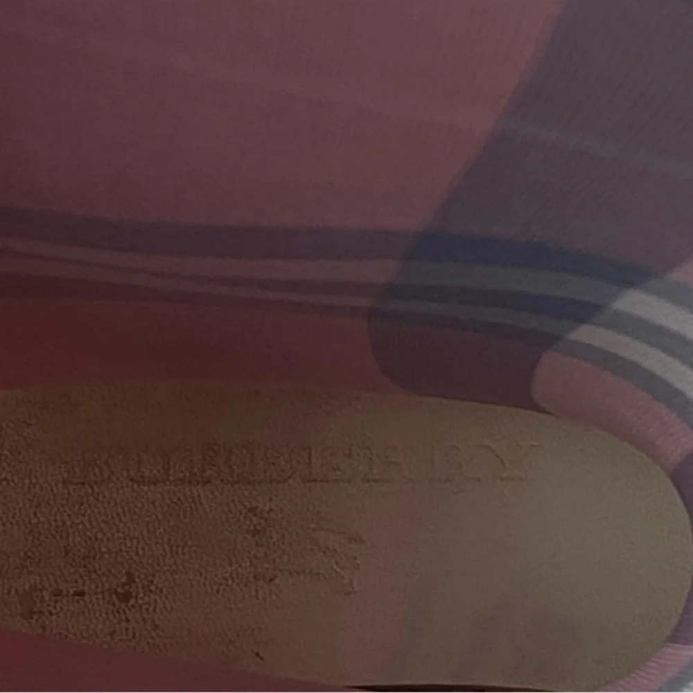 BURBERRY Check Rain Boots Red